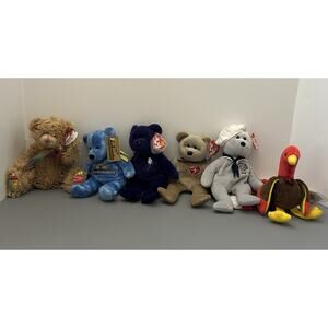 Ty Beanie Babies Mixed Lot of 6 All with Tags VTG Princess Ronnie Carmichael…